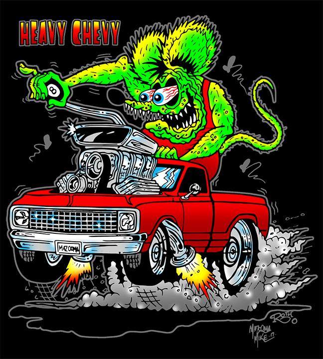 ED ROTH RAT FINK ORIGINAL HEAVY CHEVY 100% COTTTON T SHIRT STYLE 13