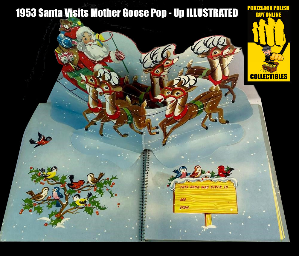 1953 Santa Visits Mother Goose Pop - Up ILLUSTRATED
