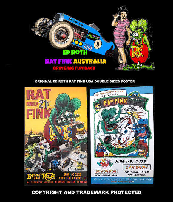 Original 21st Annual Rat Fink Reunion poster 11×17