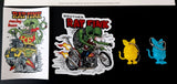 Ed Roth Rat Fink Racing Poster and Decals and Key Chain Pack