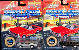 Johnny Lightning Muscle Cars USA 1972 NOVA SS  and 1972 NOVA SS  with Collectors Coin