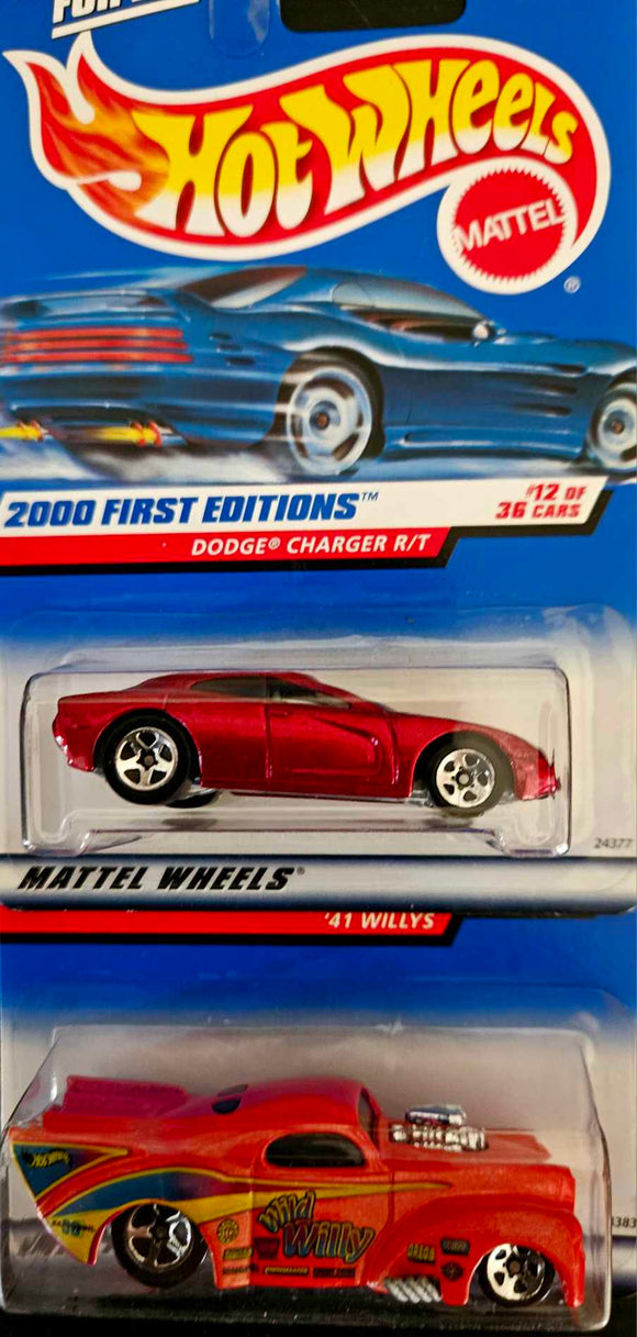 HOT WHEELS 2000 FIRST EDITIONS DODGE CHARGER RT AND 41 WILLY'S