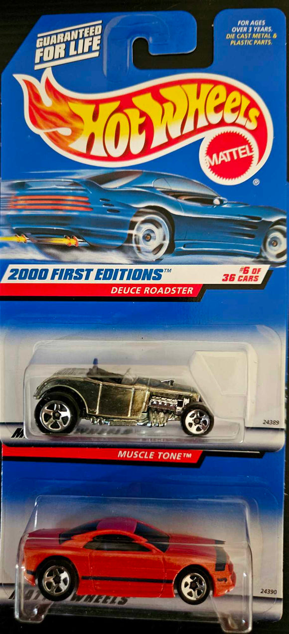 2000 HOT WHEELS FIRST EDITIONS DEUCE ROADSTER and MUSCLE TONE