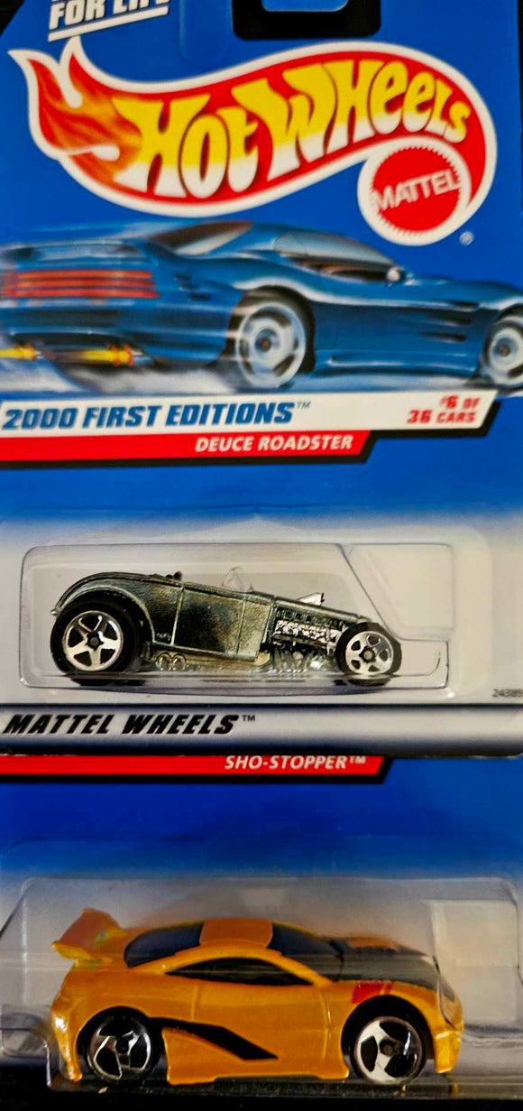 2000 HOT WHEELS FIRST EDITIONS DEUCE ROADSTER and SHO STOPPER
