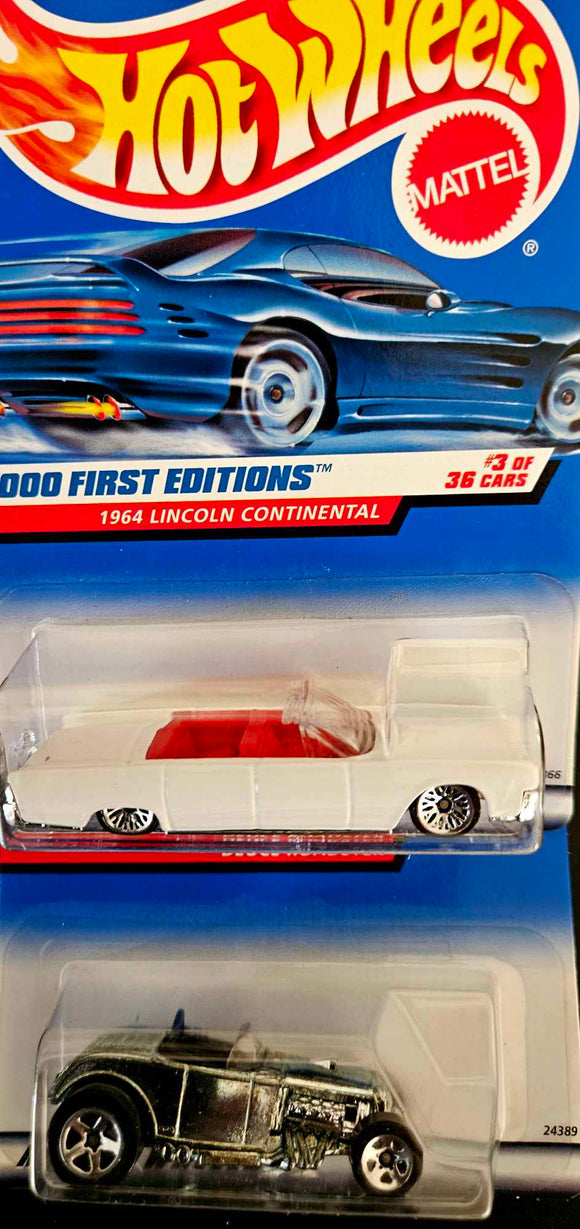 2000 HOT WHEELS FIRST EDITIONS 1964 LINCOLN CONTINENTAL and DEUCE ROADSTER