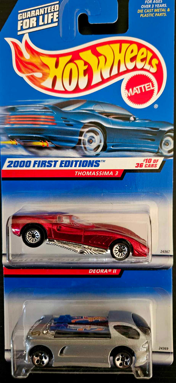 2000 HOT WHEELS FIRST EDITIONS THOMASSIMMA and DEORA 2
