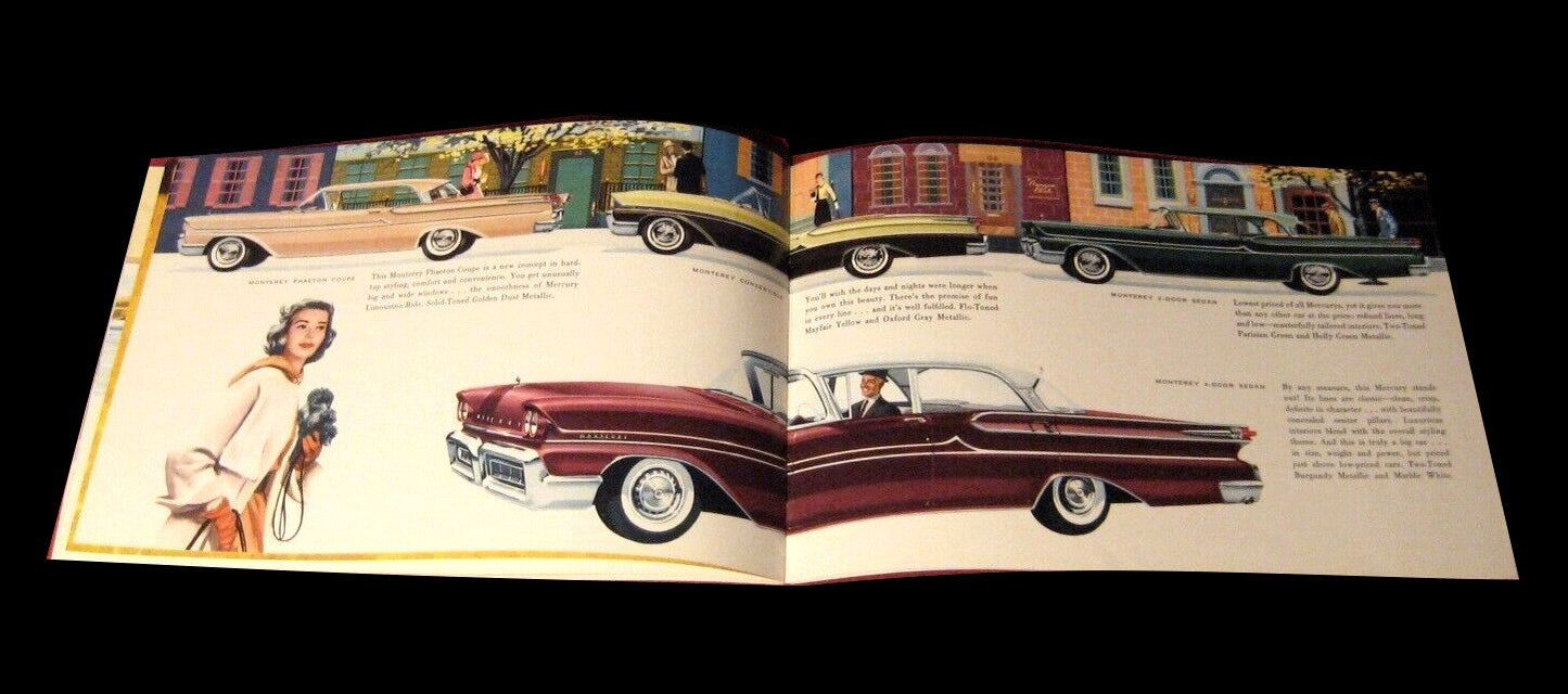 1958 Mercury Small Thick Sales Brochure Booklet Old Original
