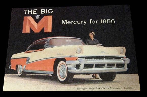 1956 Mercury Fold Out Sales Brochure Booklet Old Original