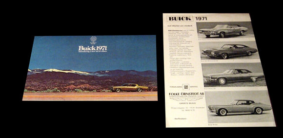 1971 Buick Sales Brochure Original