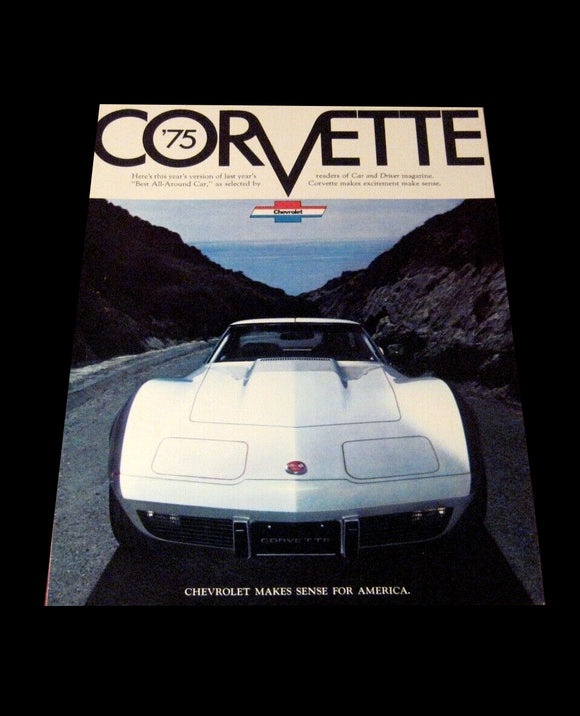 1975 Chevy Corvette Sales Brochure  Old Original