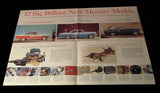 1956 Mercury Fold Out Sales Brochure Booklet Old Original