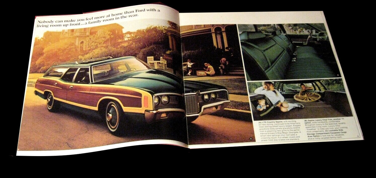 1971 Ford Station Wagon and Torino Large Sales Brochure Old Original ...