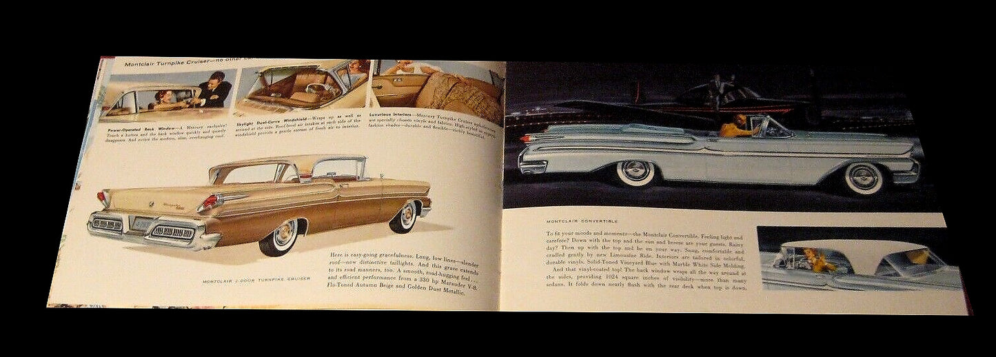 1958 Mercury Small Thick Sales Brochure Booklet Old Original