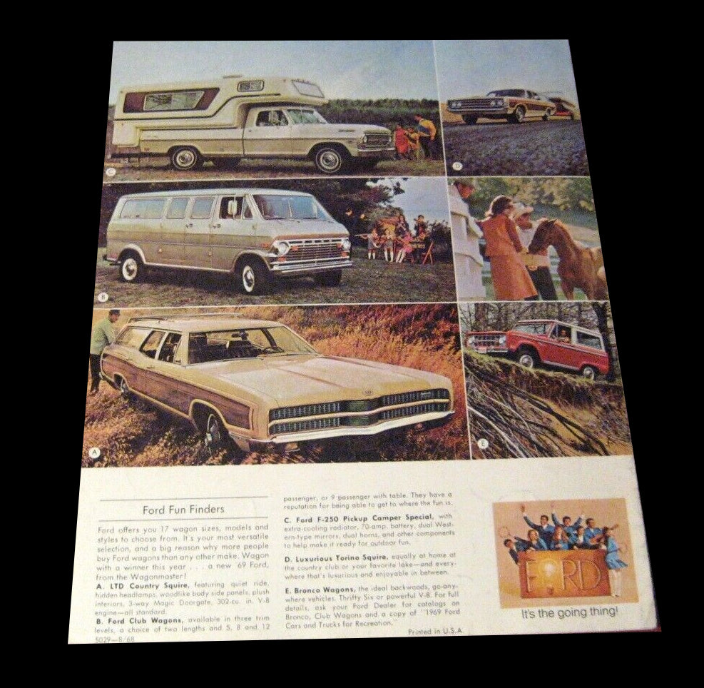 1969 Ford Station Wagon USA Sales Brochure Booklet  Old Original