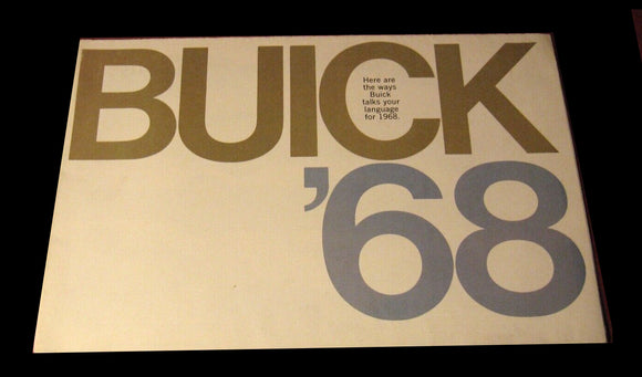1968 Buick Sales Brochure Old Original