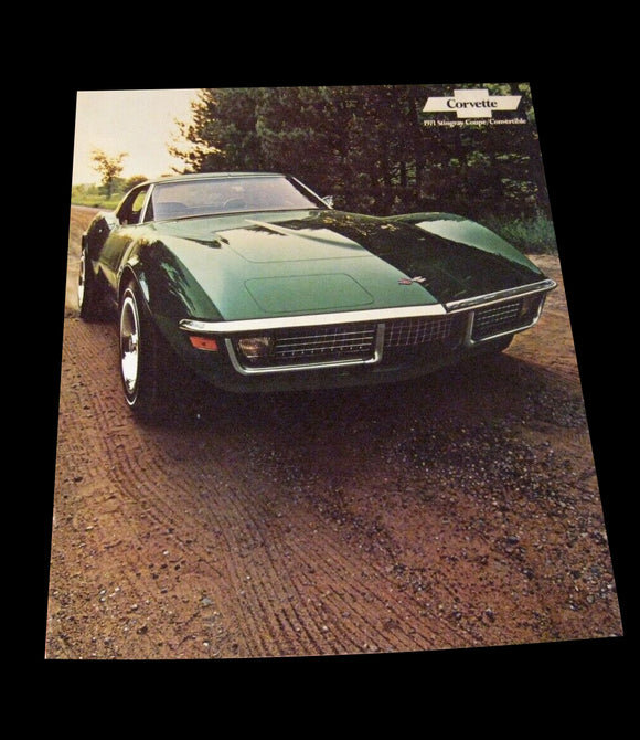 1971 Chevy Corvette Sales Brochure  Old Original