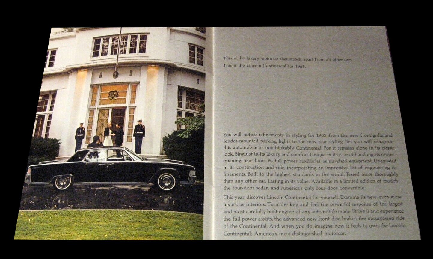 1965 Lincoln Sales Brochure Book Original
