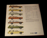 1971 Ford Station Wagon and Torino Large Sales Brochure Old Original