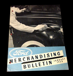 1938 Ford January Merchandising Bulletin Sales Brochure old