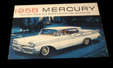 1958 Mercury Small Thick Sales Brochure Booklet Old Original