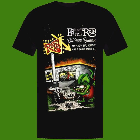 17th Annual Rat Fink Reunion 2019 Roth Crazy Painting T-Shirt STYLE ARR4 LIMITED EDITION