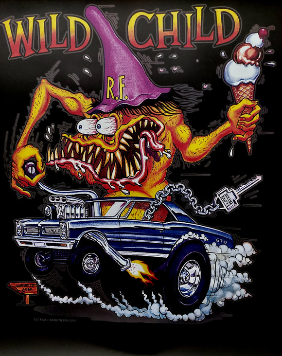 ED ROTH RAT FINK ORIGINAL WILD CHILD Poster 56 cm by 70 cm