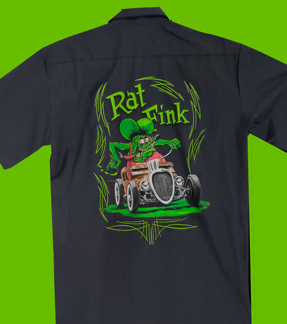 ED ROTH RAT FINK ORIGINAL 2015 Kustom Hot Rod Work Shirt STYLE 7