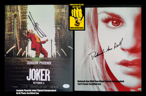 THE JOKER SIGNED BY JOAQUIN PHOENIX AND DEBORAH ANN WOLL TRUE BLOOD