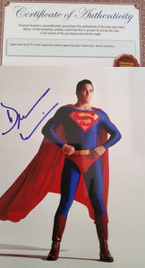 Superman 8x10 TV series Superman photo signed by actor Dean Cain. Good condition Comes with Certificate of Authenticity