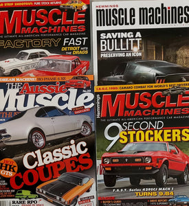 AUSSIE MUSCLE AND MUSCLE MACHINES 4 FANTASTIC MAGAZINES INCLUDES RPO STORY