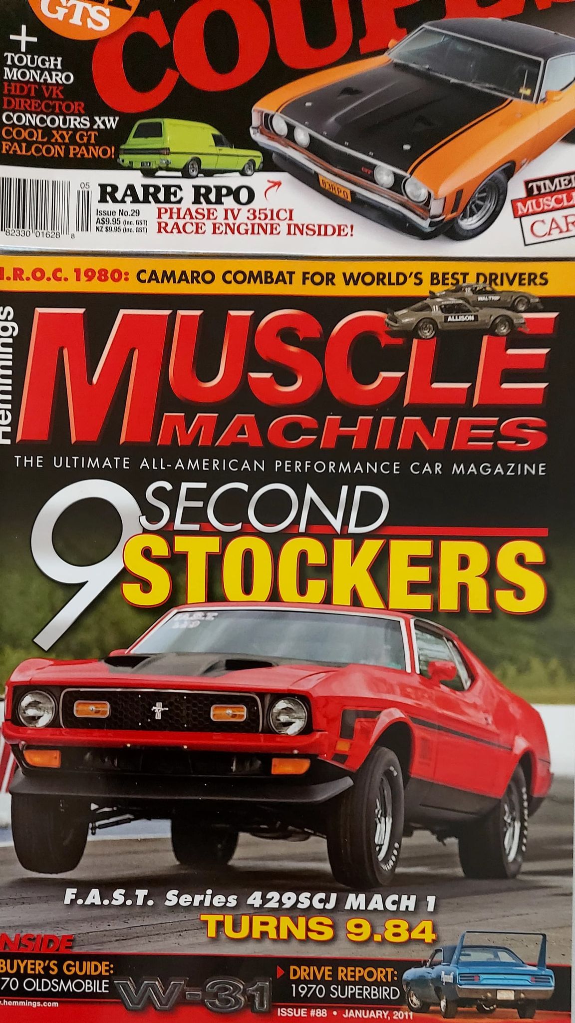 AUSSIE MUSCLE AND MUSCLE MACHINES 4 FANTASTIC MAGAZINES INCLUDES RPO STORY