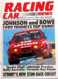 1989 issue of RACING CAR news Front cover signed by Dick Johnson & John Bowe