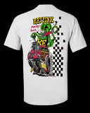 ED ROTH RAT FINK RACING 100%  WHITE COTTON T SHIRT STYLE 21