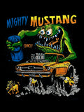 ED ROTH RAT FINK ORIGINAL MIGHTY MUSTANG BLACK T SHIRT STYLE 25